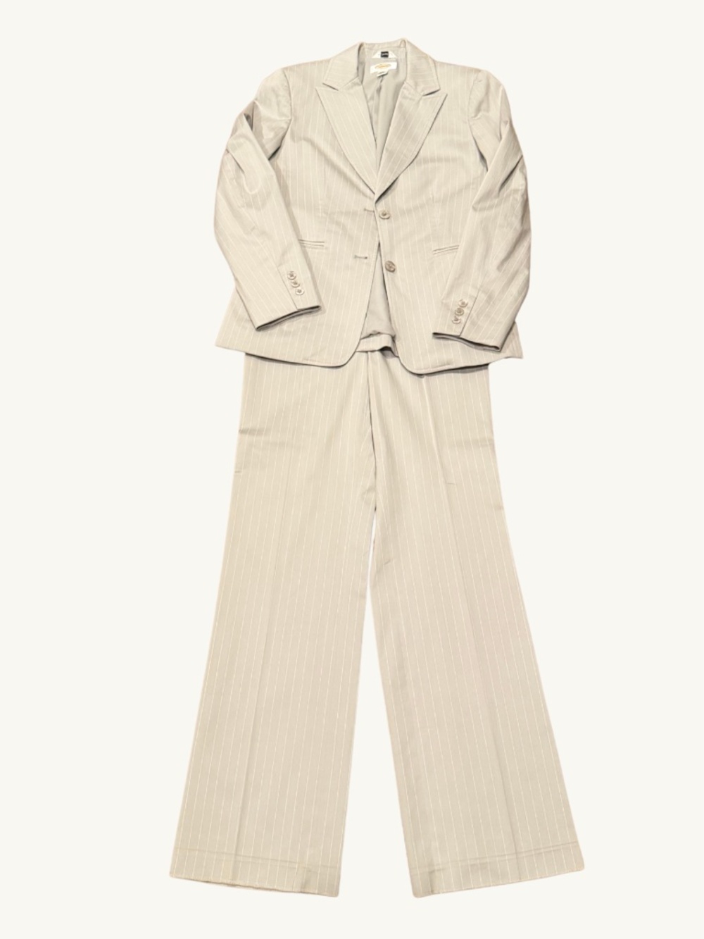Talbots Gray Two Piece Blazer Pants Suit Size [Size]